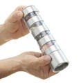 Rasnita pentru condimente 4-in-1 Millmix InnovaGoods, 21 x 5 cm, inox/plastic/mecanism ceramic