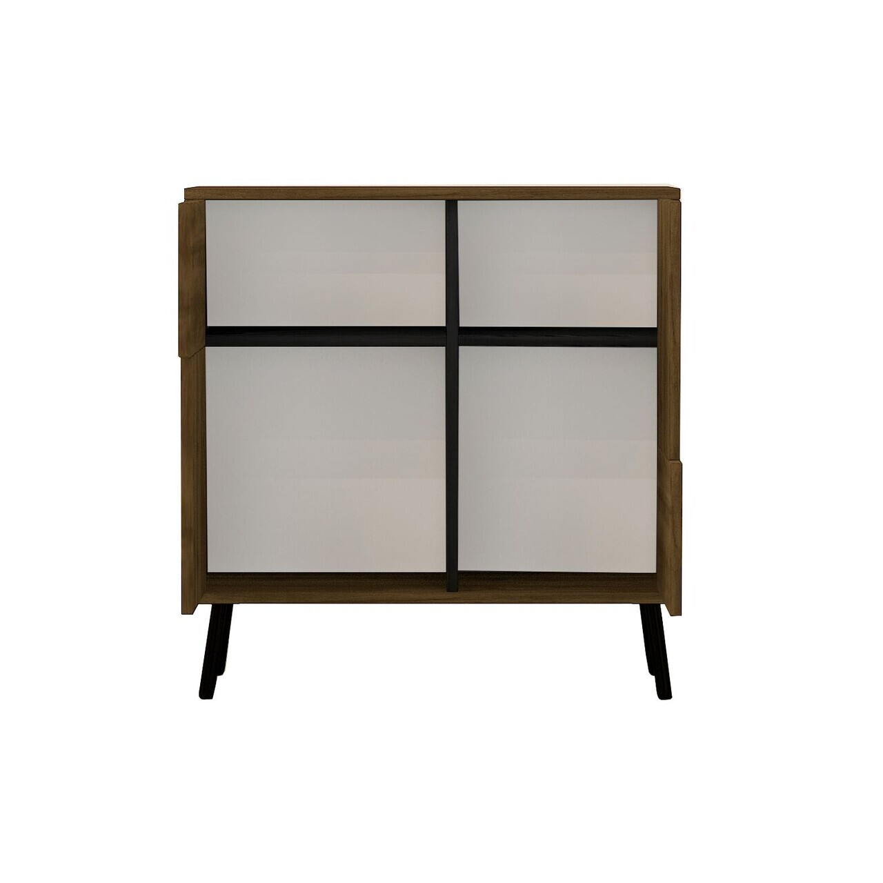 Dulap multifunctional, Hanah Home, Darien, 76.5x79.5x35 cm, PAL, Nuc Istanbul / Lemn negru — imaginea 7
