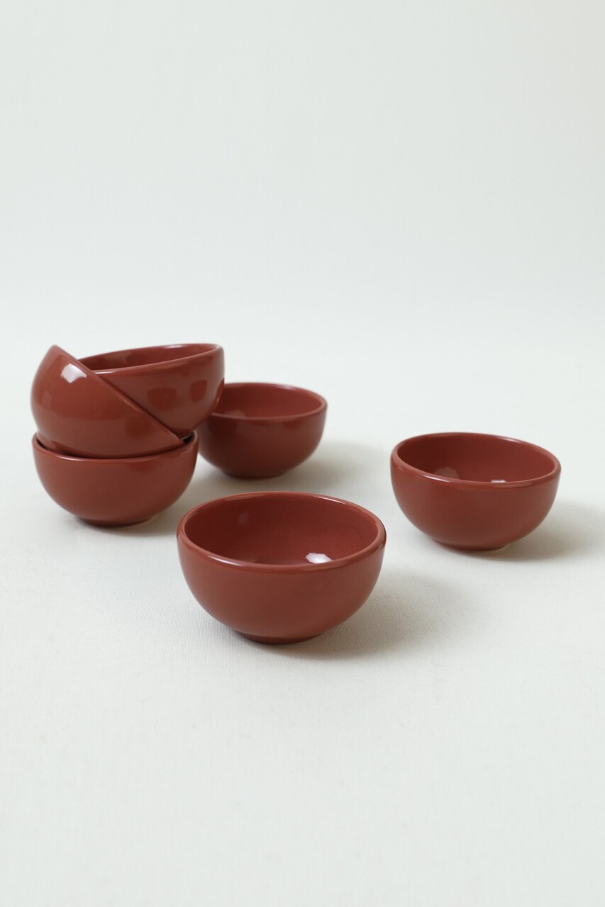 Set boluri ceramice (6 bucăți), L'essentiel Maison, 275KRM2350, Antibacterian, Caramiziu - view 5
