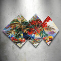 Set 4 tablouri decorative, 4MDF8014237, MDF, Imprimat UV, Multicolor