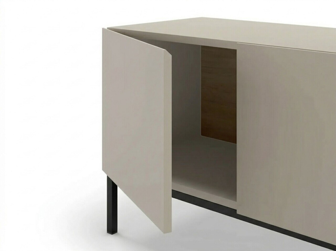 Comoda TV, Hanah Home, Cailin 180, 180x55x41.8 cm, PAL, Gresie / Stejar Sepet / Negru - 3