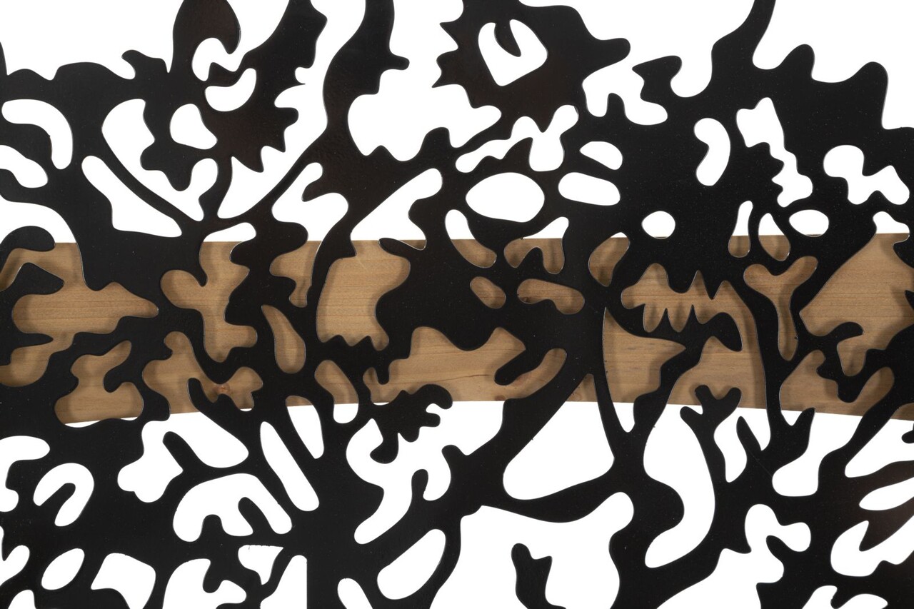 Set 3 decoratiuni de perete, Mauro Ferretti, Tree, 176x90 cm, fier/MDF, negru, maro - imagine 5