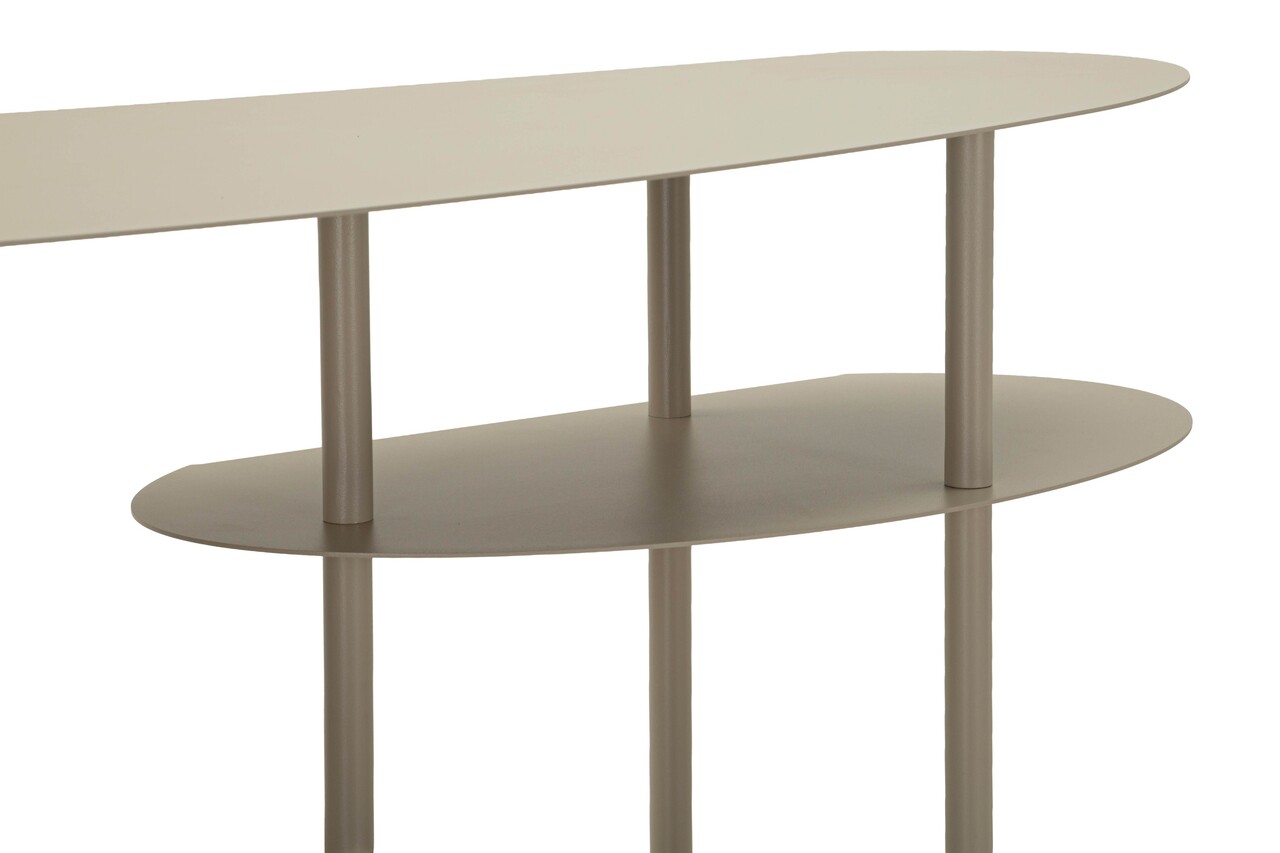 Consola, Mauro Ferretti, Saturn Plus, 118x34x82 cm, metal, gri dove - imagine 4