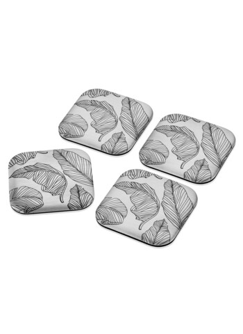 Set 4 suporturi de pahar BRK0069, Mia, 10x10x1 cm, pluta, multicolor