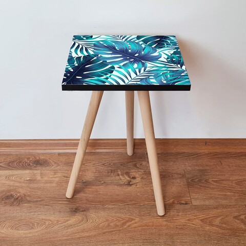 Masuta, Leona, Shp165, 35x42x35 cm, Bleumarin / Albastru / Alb