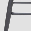 Scaun de bar Inu Reducido, Homla, 48.5x43x89 cm, metal/MDF/catifea din poliester, negru