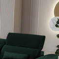 Coltar extensibil stanga 4 locuri ELTAP, Foble, 267x196x100 cm, lemn/poliester, verde inchis