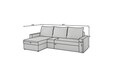 Coltar extensibil reversibil 3 locuri ELTAP, Livio, 237x150x72 cm, lemn/poliester, bej/maro deschis