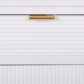 Bufet inferior Creaciones Meng, 80x36.5x85.5 cm, MDF, alb/auriu