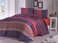 Lenjerie de pat dubla Super King (FR), 3 piese, İrem Poly, Victoria, 65% bumbac/35% poliester