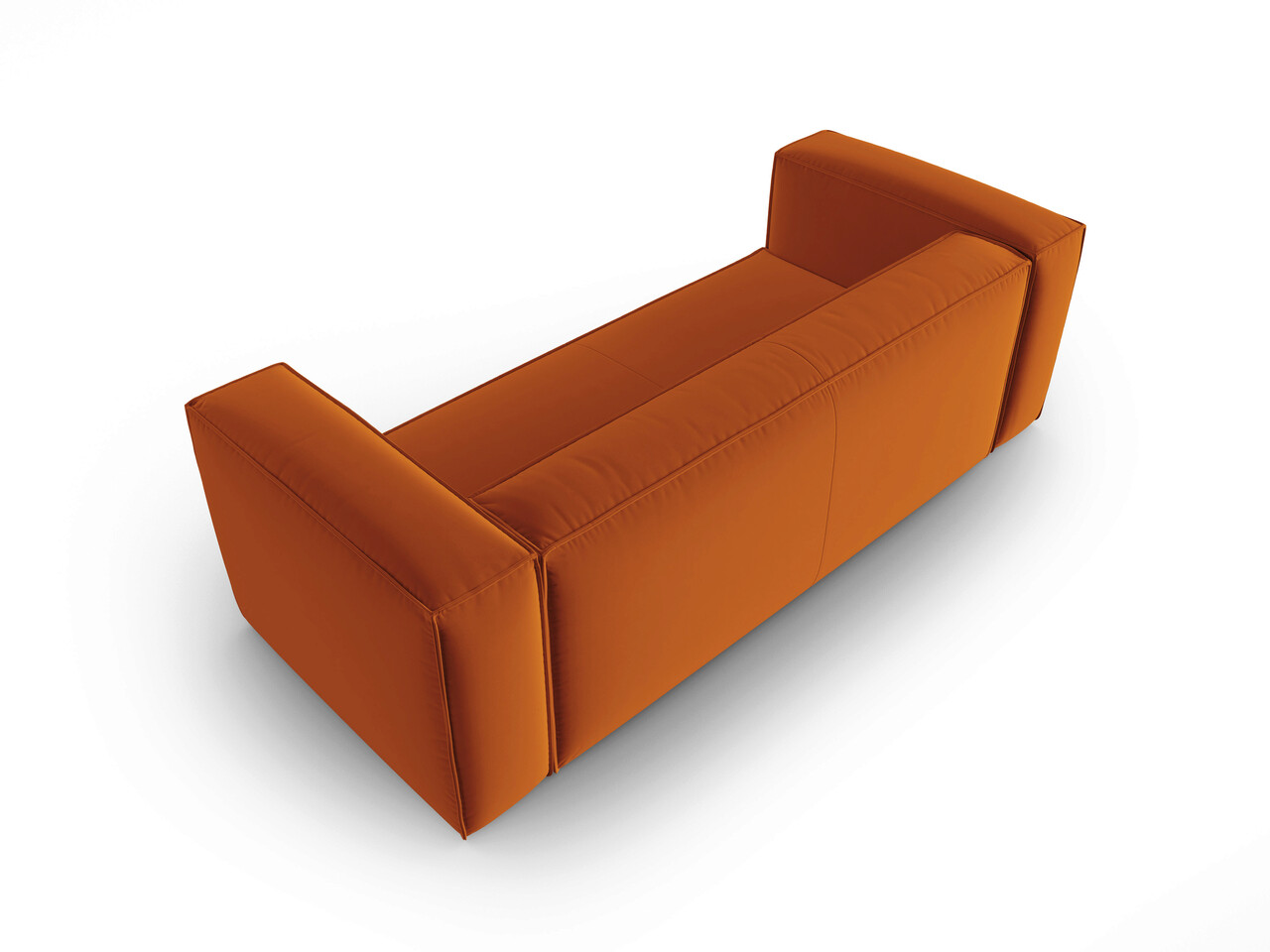 Canapea 3 locuri, Mackay, Cosmopolitan Design, 200x94x73 cm, catifea, teracota - 2 | YEO