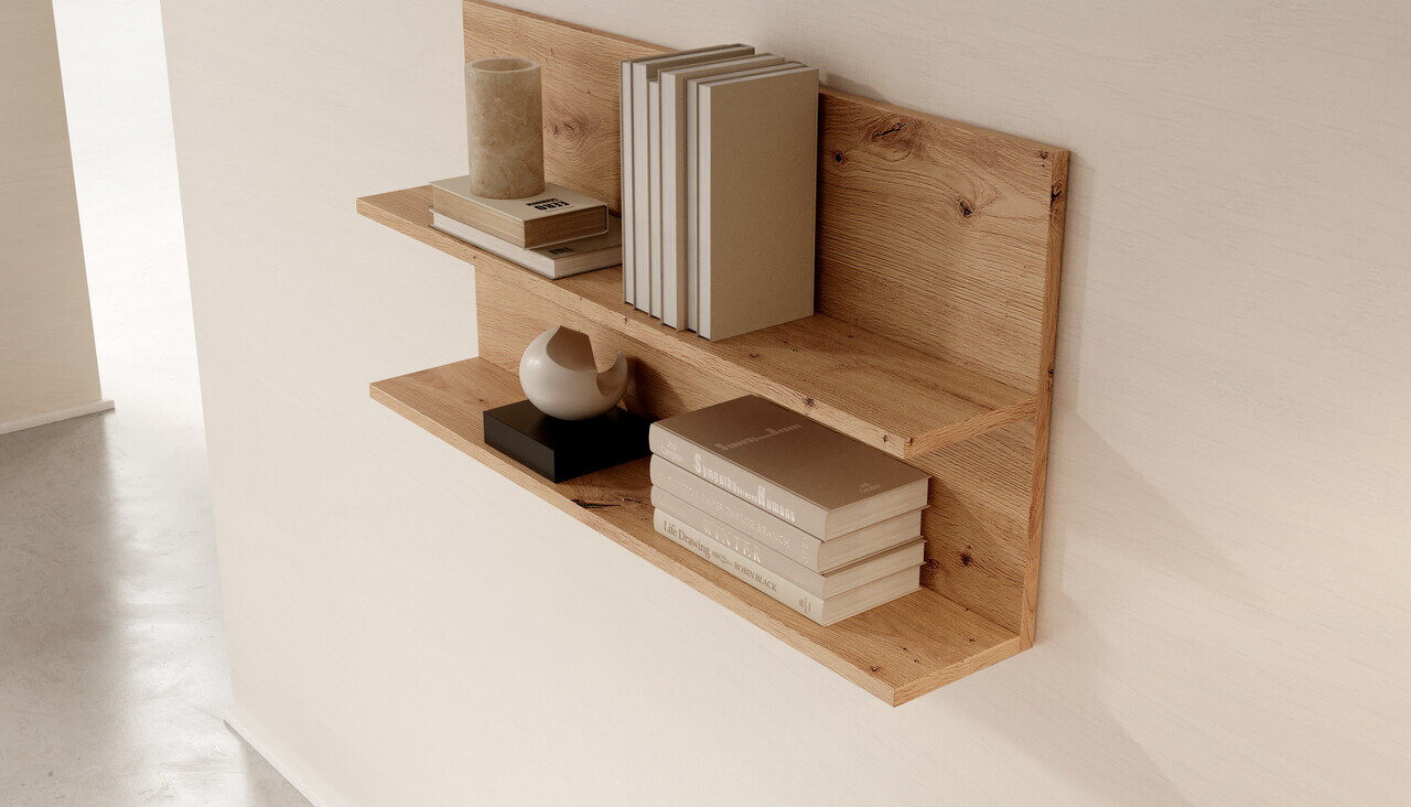 Raft de perete ADRK, Evi, 80x15x40 cm, PAL laminat, artisan