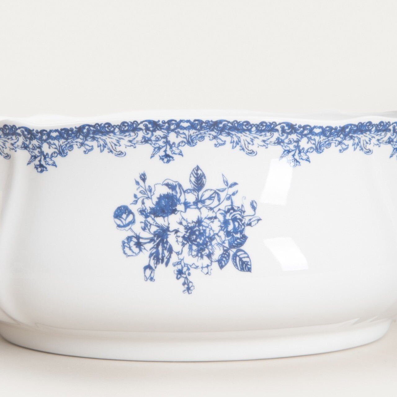 Supiera Lourry, Homla, 3 L, portelan, alb/albastru - imagine 3