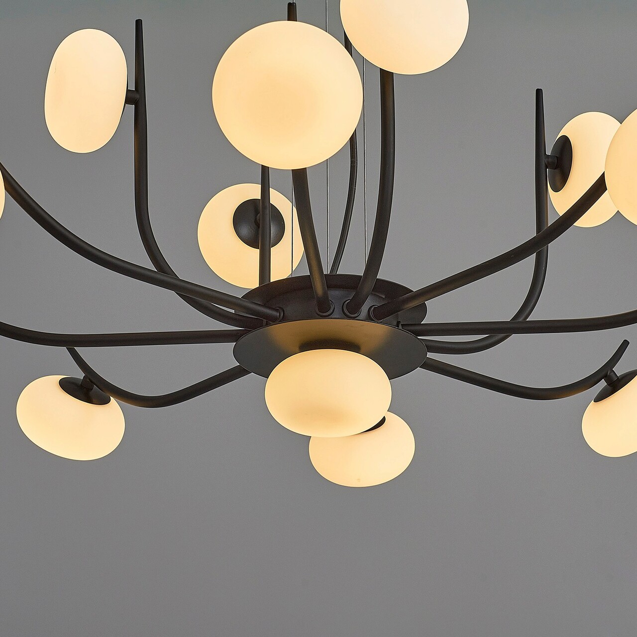 Lustra, Lightric, 414LRC1412, Metal, Negru