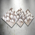 Set 4 tablouri decorative, 4MDF767684206, MDF, Imprimat UV, Multicolor