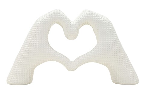 Figurina /sculptura decorativa Hands Lover, Mauro Ferretti, 25x7.5x13.5 cm, polirasina, alb