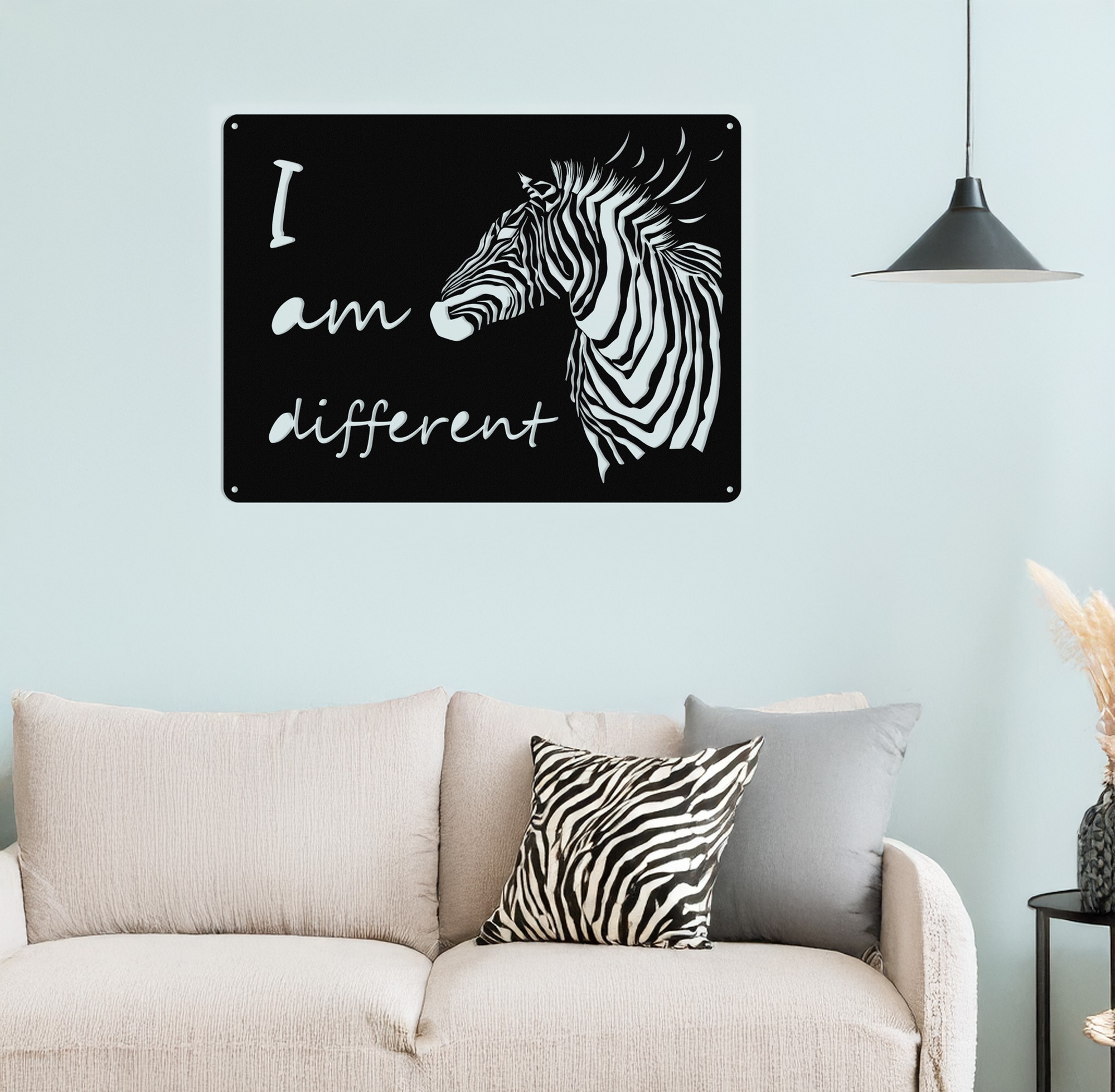 Decoratiune de perete, DEC-BL004, Dimensiune: 40 x 30 cm, Negru