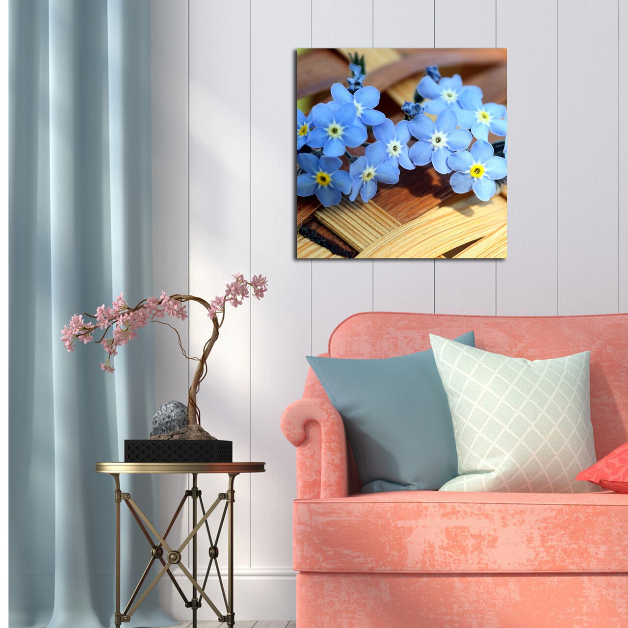 Tablou decorativ, 4545NAT-46, Cadru: 100% LEMN (grosime: 3 cm), Multicolor - view 3