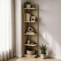 Corp biblioteca, Hanah Home, Aura, 37.8x150x23.8 cm, Stejar deschis