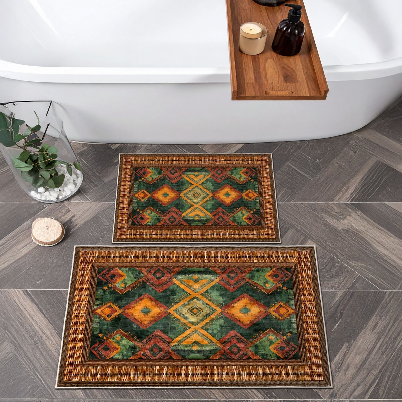Set covorase de baie, L'essentiel Maison, Asr16, Verde - view 3