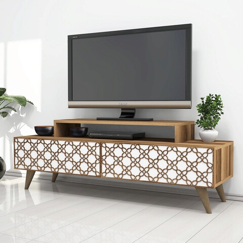 Comoda tv, hommy craft, city, 140x48.8x41.8 cm, nuc / alb