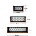 Set 3 rafturi pentru perete Buzim, Puqa Design, aluna/negru