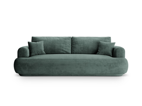 Canapea extensibila 3 locuri, Ella-120, Micadoni Home, 253x108x94 cm, catifea, petrol