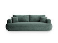 Canapea extensibila 3 locuri, Ella-120, Micadoni Home, 253x108x94 cm, catifea, petrol
