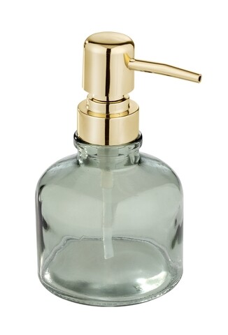 Dozator sapun lichid, wenko, atessa, 200 ml, 8 x 14 x 8 cm, sticla, verde menta