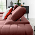 Coltar extensibil stanga 3 locuri ELTAP, LT-24VE, Grayson, 278x205x92 cm, lemn/poliester, roz