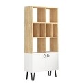 Biblioteca Bene, Decortie, 80x30x166, alb/bej