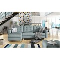 Coltar extensibil reversibil 3 locuri ELTAP, AsgL-16, Asgard, 248x162x93 cm, lemn/poliester, verde deschis