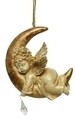 Glob Angel left, Decoris, 6x10x12.5 cm, poliester, auriu