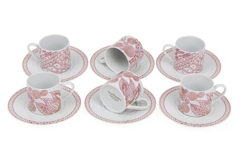 Set de cafea kutahya porselen, ru12kt4309233, 12 piese, portelan