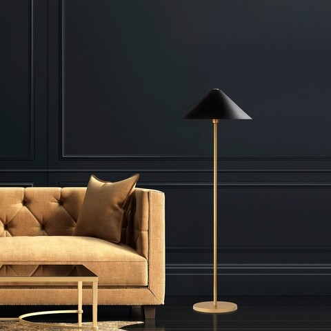 Lampadar, mixed - 11511, fulgor, 46 x 150 cm, 1 x e27, 40w, auriu