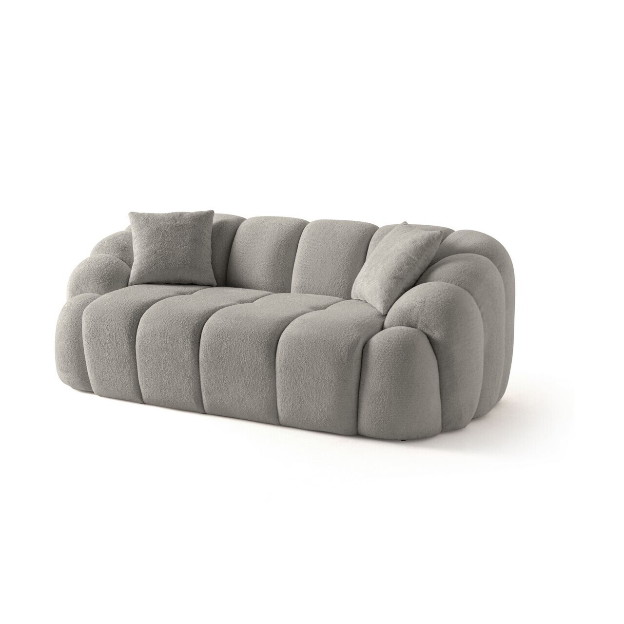 Canapea 2 locuri, Atelier del Sofa, 752EST2506, Lemn de carpen/PAL melaminat, Gri - view 3