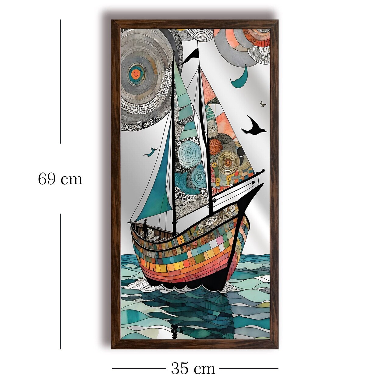 Tablou decorativ, Ahsalct-014, Cadru: 100% PVC (Grosime: 2 cm), Multicolor — imaginea 4