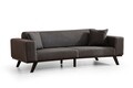 Canapea extensibila 3 locuri, Artie, 560ARE2915, Lemn de fag / PAL, Antracit