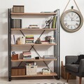 Biblioteca Cosmo Fix, Sapphire, 130x35x180 cm, natural/negru