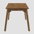 Masa Little, Homla, 140x75x76 cm, lemn de cauciuc, maro
