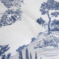 Lenjerie de pat dubla Lemai, Homla, 3 piese, 160x200 cm, bumbac, alb/albastru