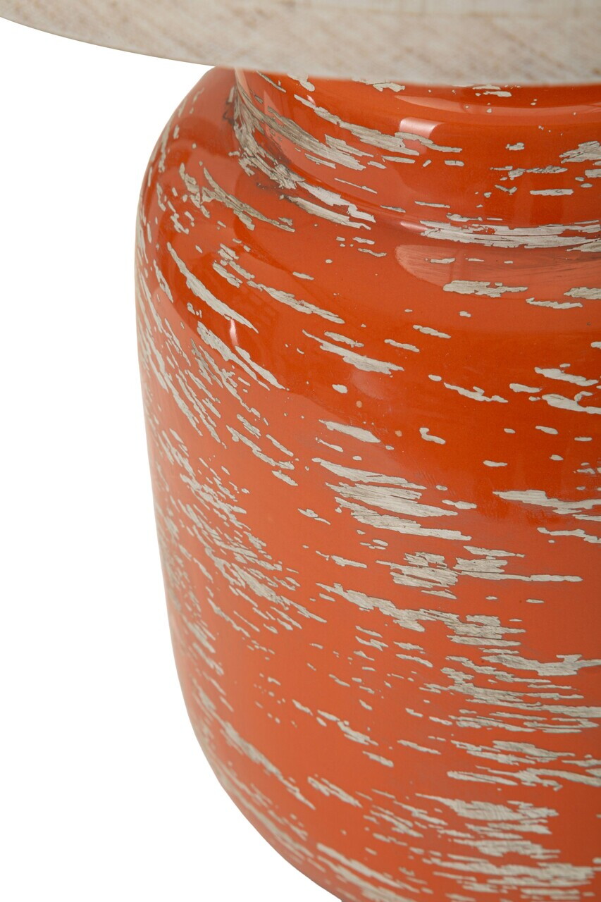 Lampa de masa, Mauro Ferretti, Contemporary Style, 27x47.5 cm, ceramica/fier, portocaliu — imaginea 3