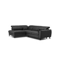 Coltar extensibil stanga 4 locuri ELTAP, LT-06NU, Noble, 255x201x100 cm, lemn/poliester, gri inchis