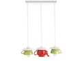 Lustra Tea time, Deco Republic, E27, 3x60W, ceramica, verde/rosu