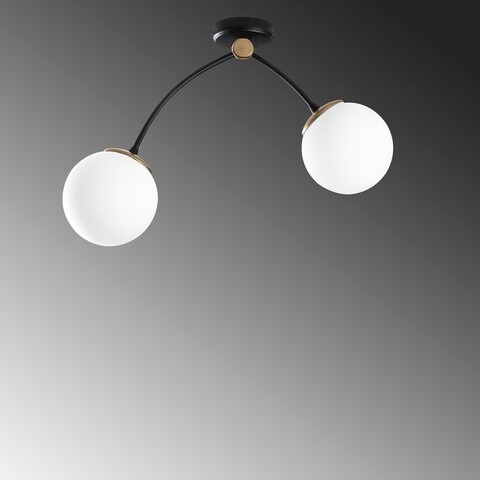 Lustra, kromozom - 1001, tatum, 51 x 15 x 41 cm, 2 x e27, 40w, alb/negru