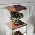 Corp biblioteca, Neostill, Aqua 3, 40x120x35 cm, Sticla temperata, Natural