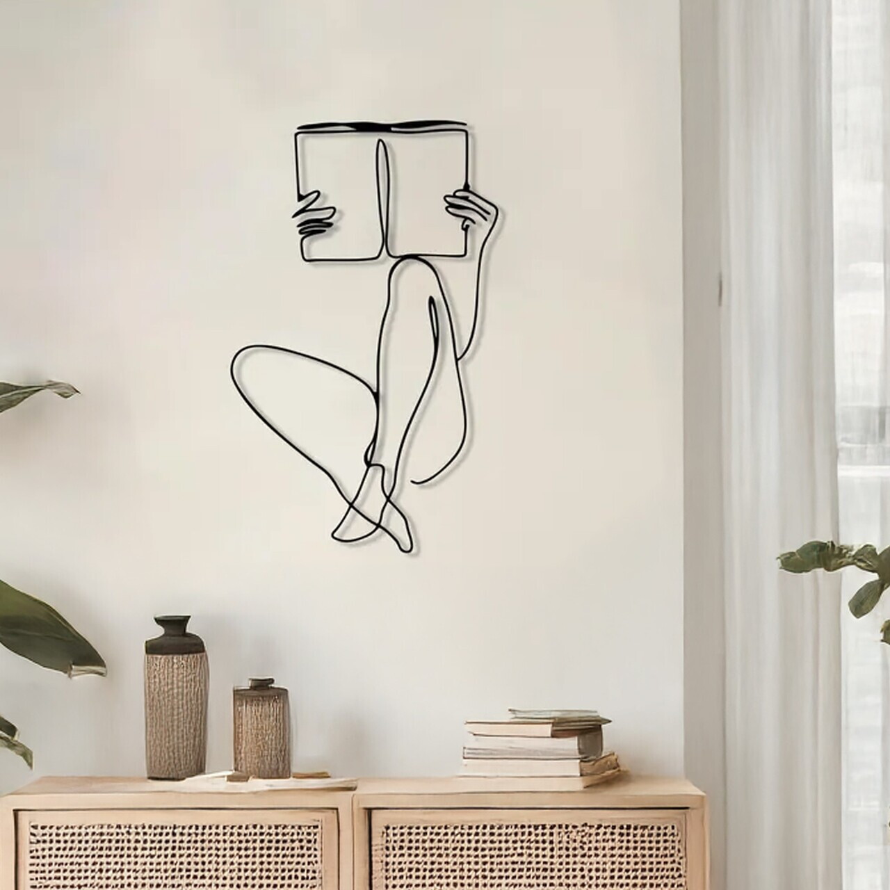 Decoratiune de perete, DCV-1015-MT, Dimensiune: 40 x 25 cm, Negru — imaginea 2