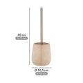 Perie pentru toaleta cu suport Sirmione, Wenko, 10.5x40 cm, ceramica/inox, bej