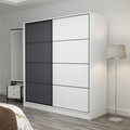 Dulap pentru haine, Minerva, Kale, 220x210x52 cm, PAL, Alb / Antracit