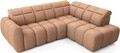 Coltar extensibil dreapta 4 locuri ELTAP, RT-24XIL, Falconn, 258x208x107 cm, lemn/poliester, portocaliu